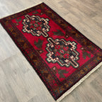 Vintage Afghan Herati Baluch Rug c. 1980
