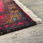 Vintage Afghan Herati Baluch Rug c. 1980