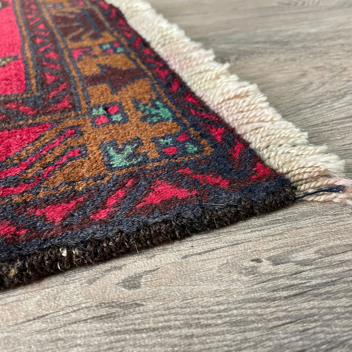 Vintage Afghan Herati Baluch Rug c. 1980