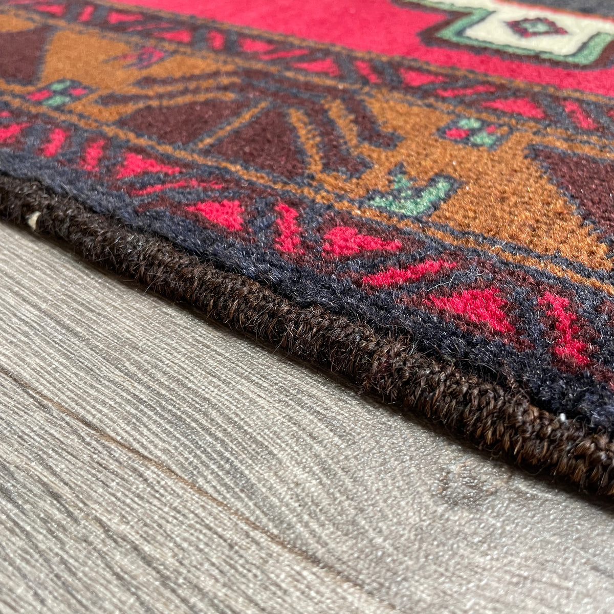 Vintage Afghan Herati Baluch Rug c. 1980