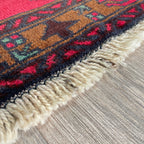 Vintage Afghan Herati Baluch Rug c. 1980
