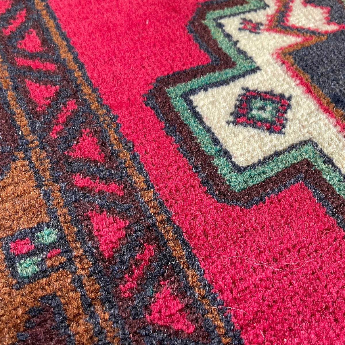 Vintage Afghan Herati Baluch Rug c. 1980