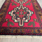 Vintage Afghan Herati Baluch Rug c. 1980