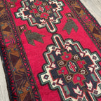 Vintage Afghan Herati Baluch Rug c. 1980