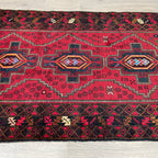Vintage Afghan Herati Baluch Rug c. 1980