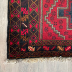 Vintage Afghan Herati Baluch Rug c. 1980