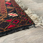 Vintage Afghan Herati Baluch Rug c. 1980
