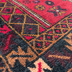 Vintage Afghan Herati Baluch Rug c. 1980