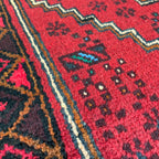 Vintage Afghan Herati Baluch Rug c. 1980