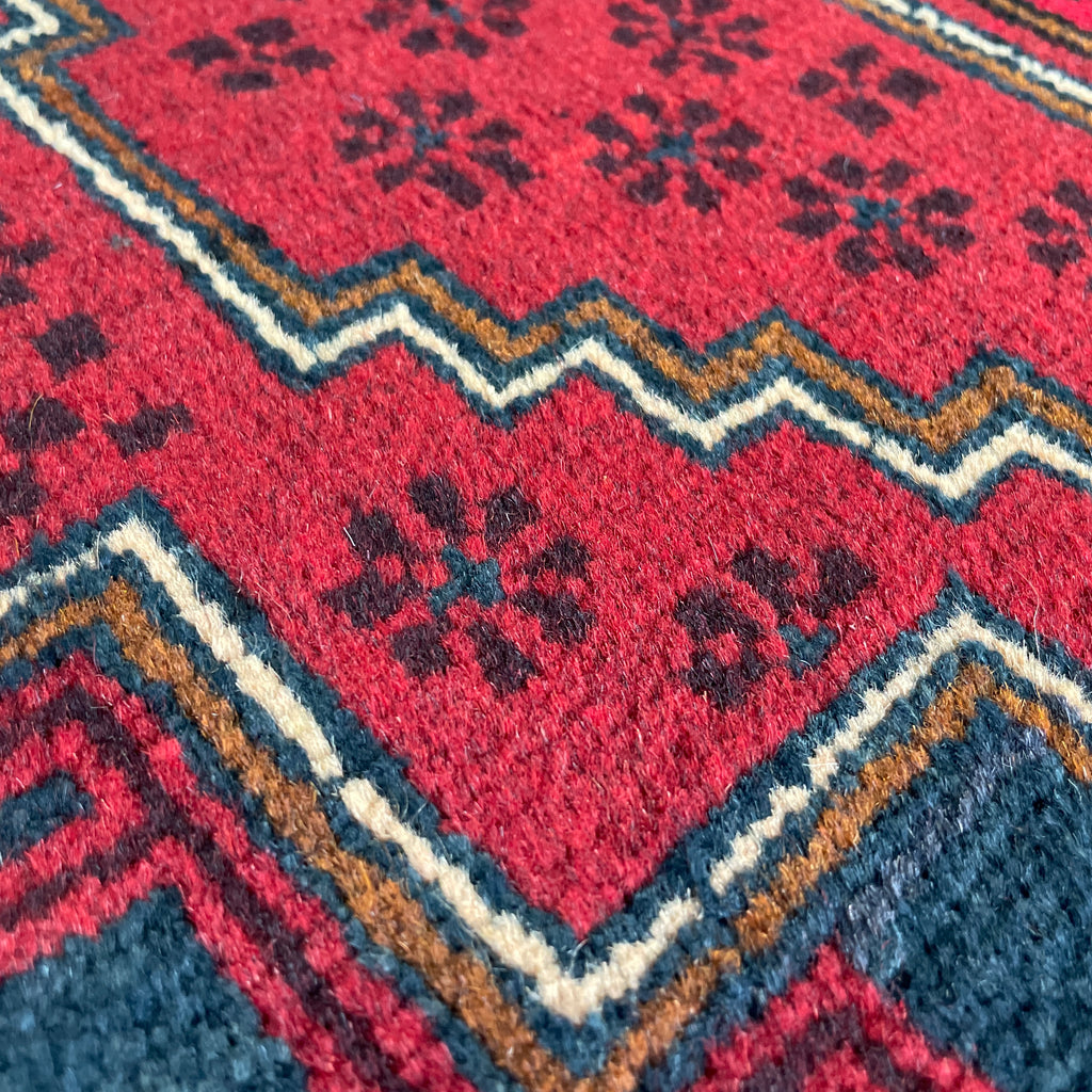 Vintage Afghan Herati Baluch Rug c. 1980