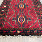 Vintage Afghan Herati Baluch Rug c. 1980