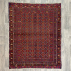 186 x 149 cm | Afghan Fine Mushwani Rug (Belgian Wool)