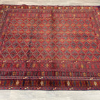 186 x 149 cm | Afghan Fine Mushwani Rug (Belgian Wool)