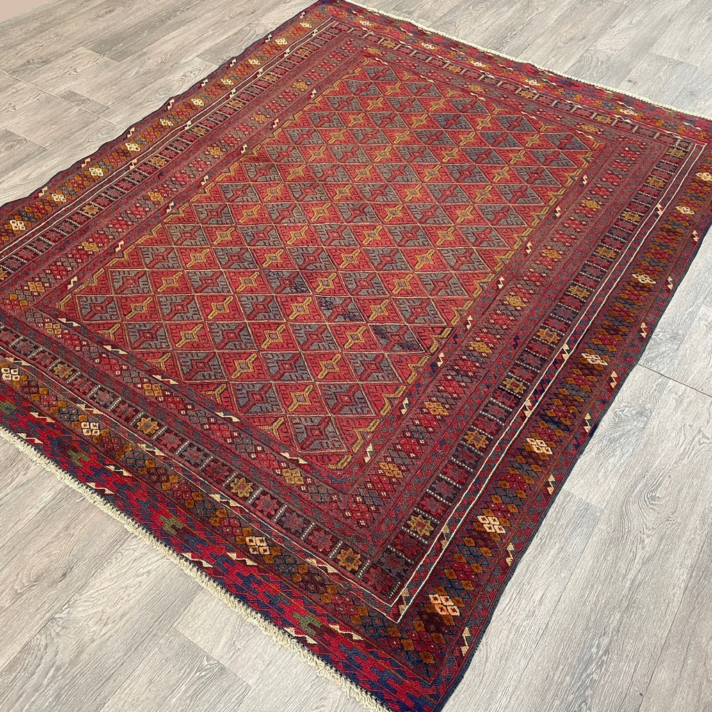 186 x 149 cm | Afghan Fine Mushwani Rug (Belgian Wool)