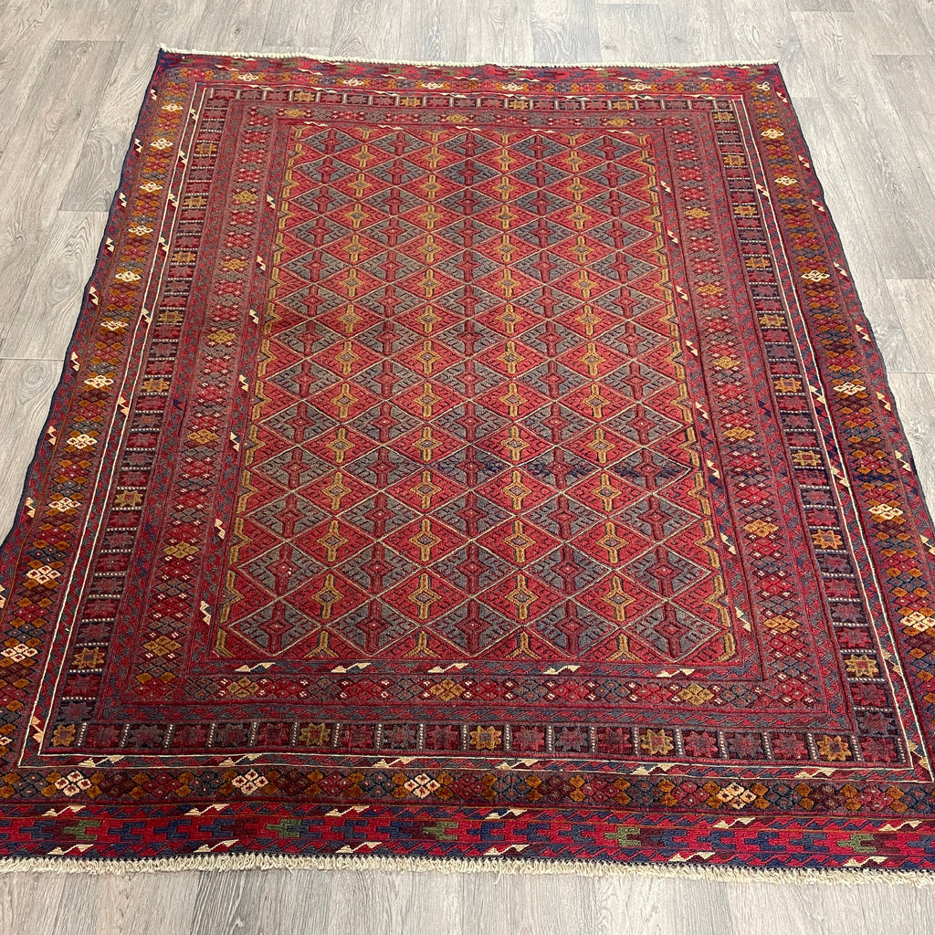 186 x 149 cm | Afghan Fine Mushwani Rug (Belgian Wool)