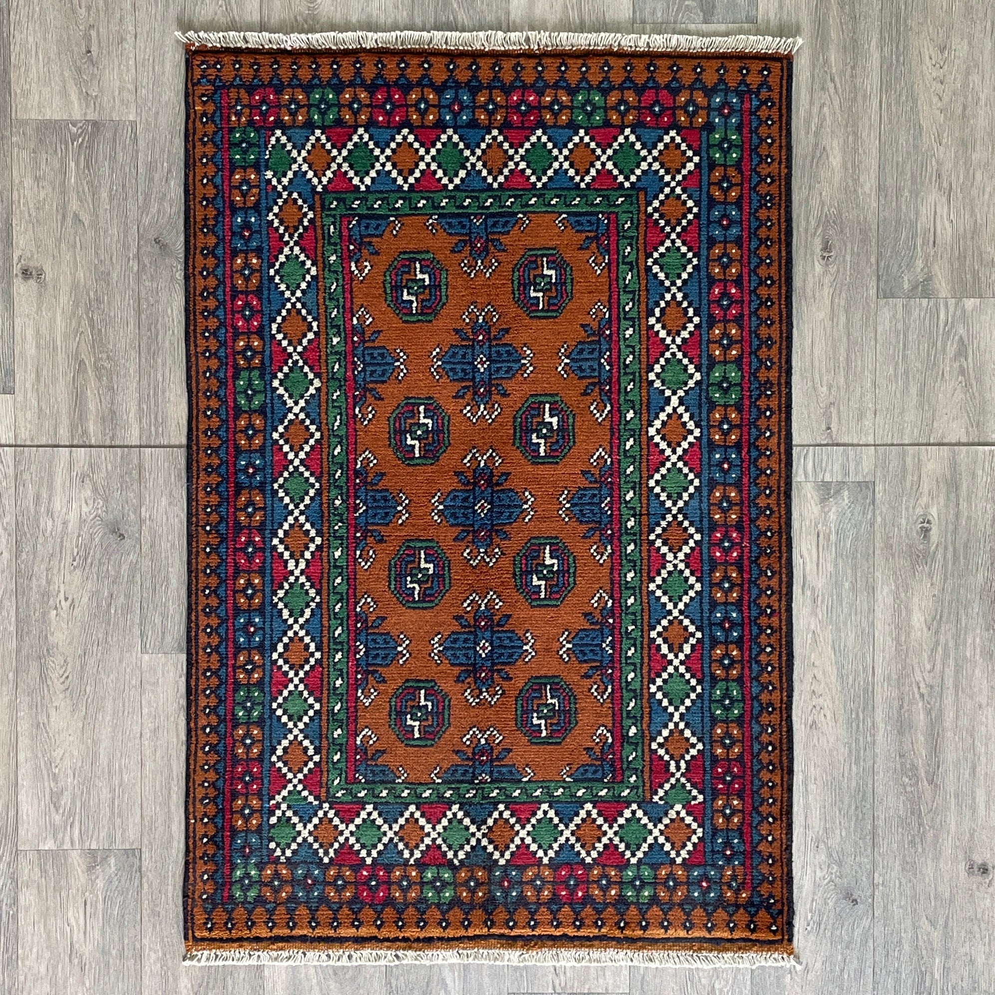 126 x 83 cm | Afghan Aqcha Rug - Khorasan Rugs