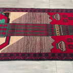 150 x 87 cm | Afghan Herati Baluch Rug (Old 1980) - Khorasan Rugs