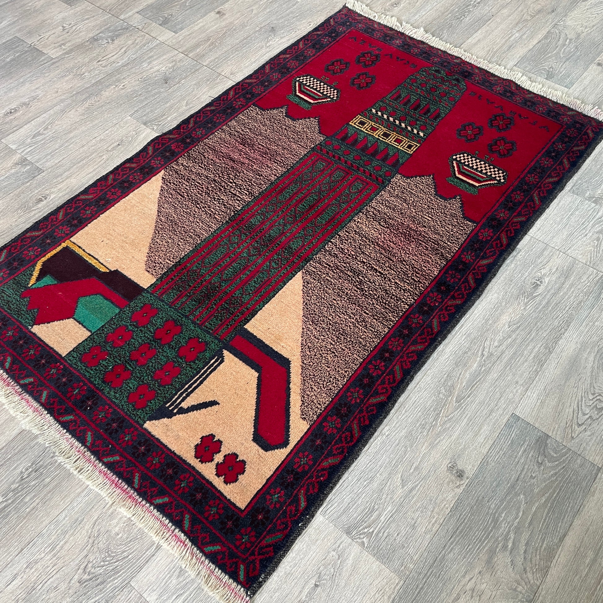 150 x 87 cm | Afghan Herati Baluch Rug (Old 1980)