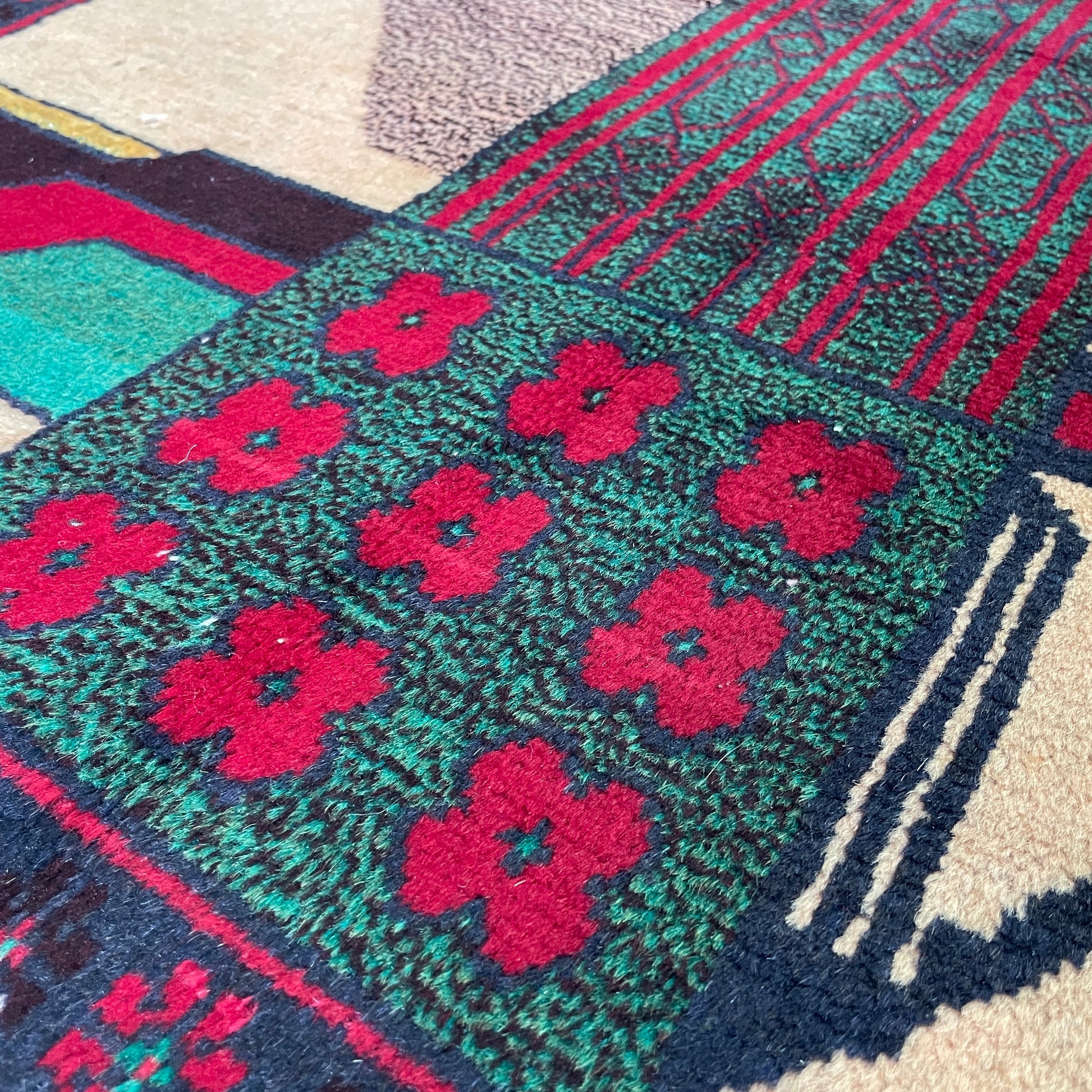 150 x 87 cm | Afghan Herati Baluch Rug (Old 1980)