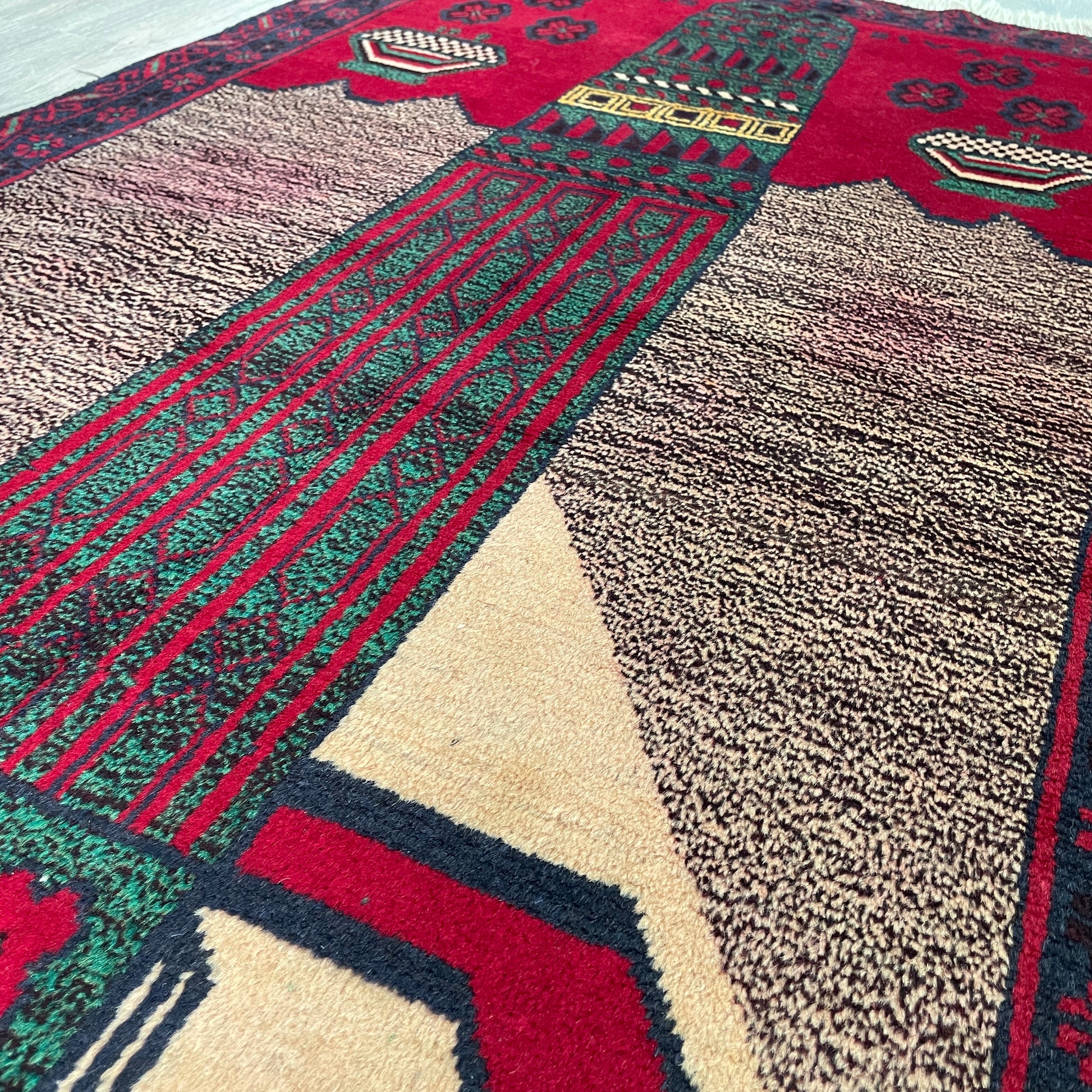 150 x 87 cm | Afghan Herati Baluch Rug (Old 1980)
