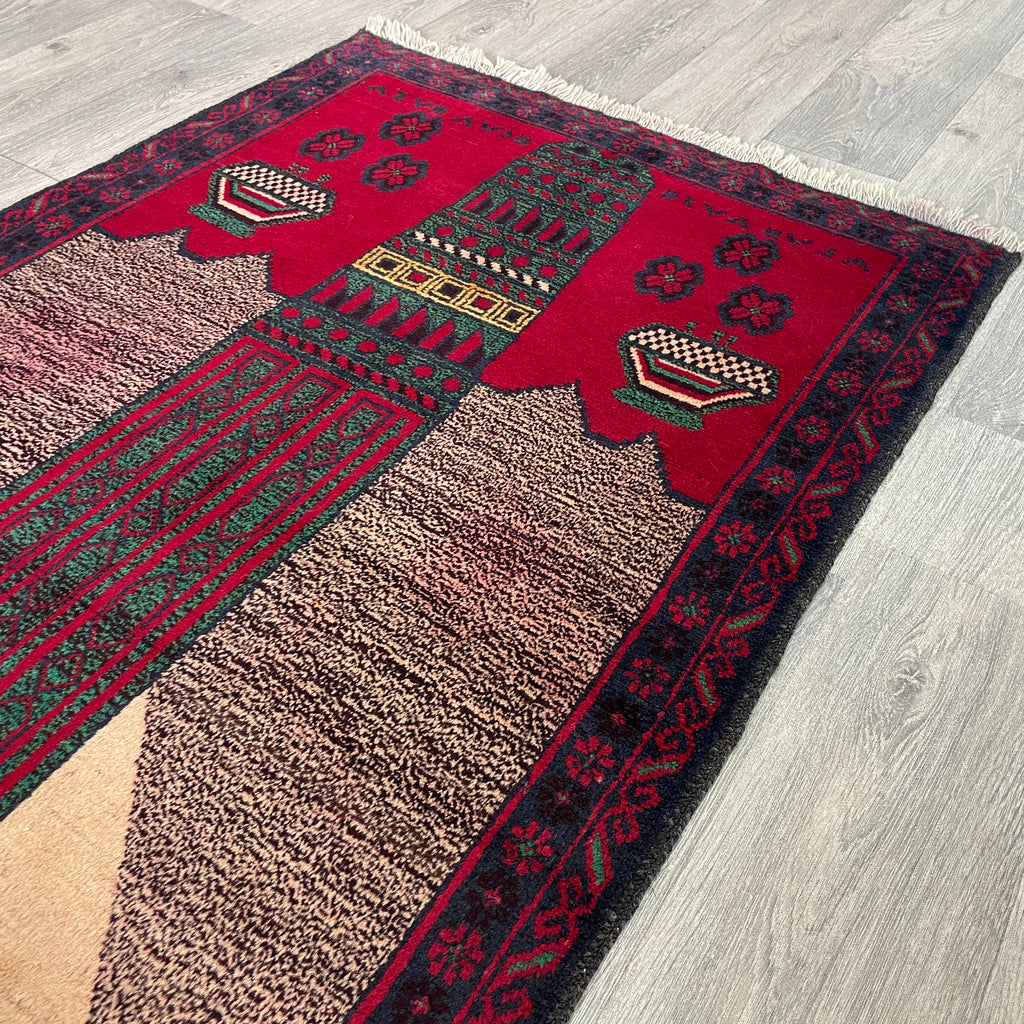 150 x 87 cm | Afghan Herati Baluch Rug (Old 1980)