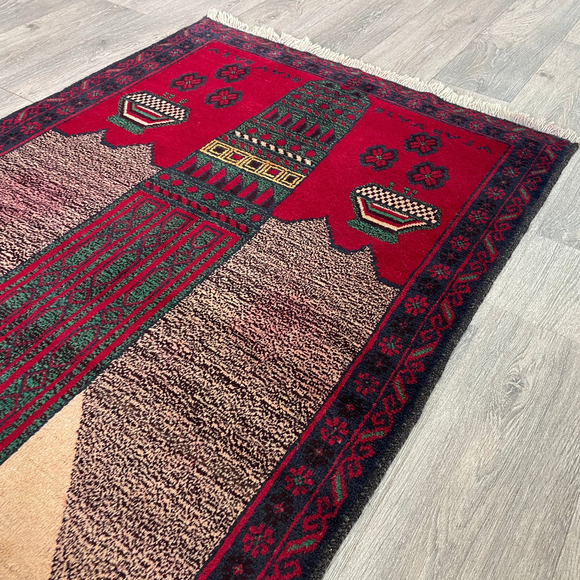 150 x 87 cm | Afghan Herati Baluch Rug (Old 1980)