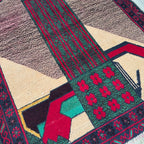 150 x 87 cm | Afghan Herati Baluch Rug (Old 1980) - Khorasan Rugs