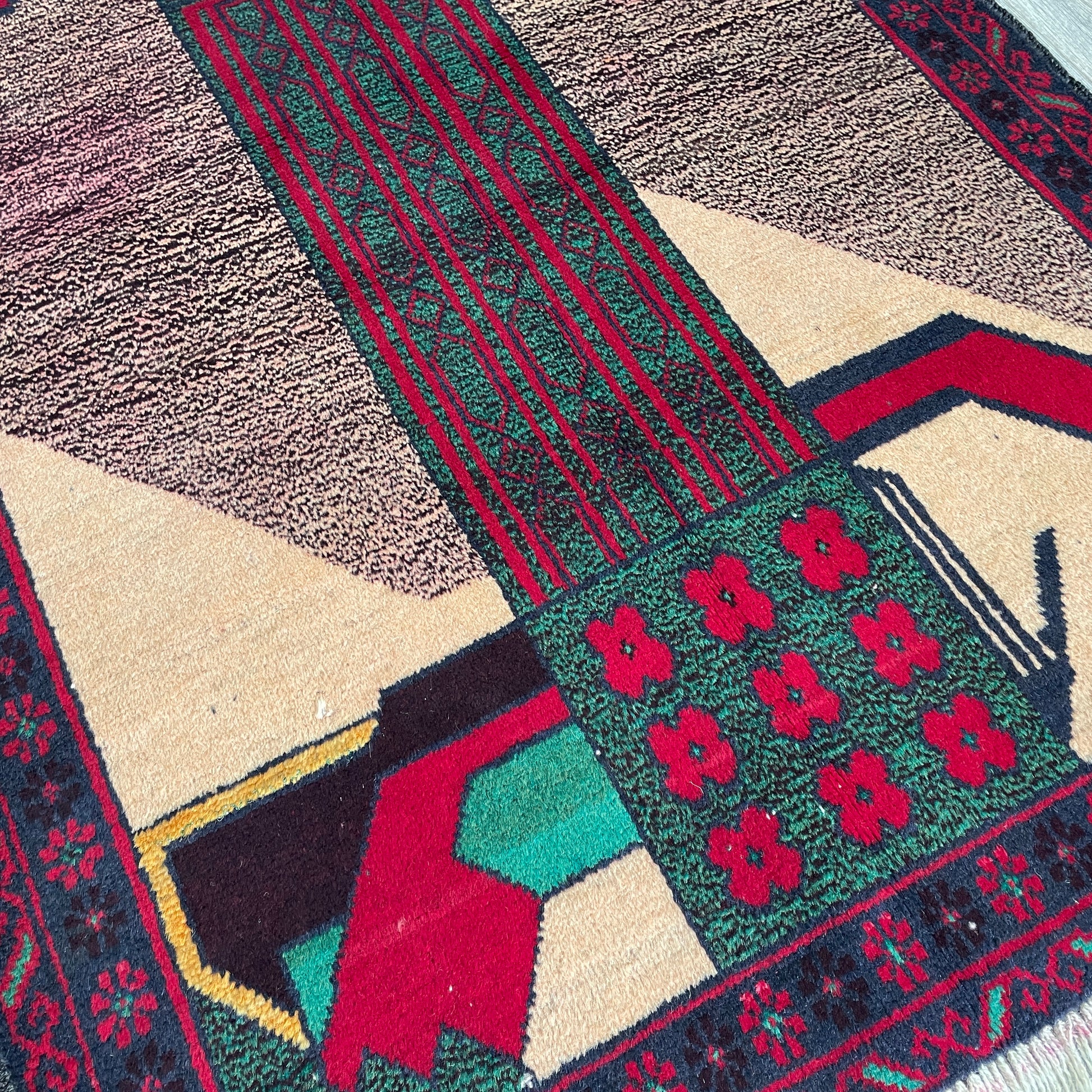 150 x 87 cm | Afghan Herati Baluch Rug (Old 1980)