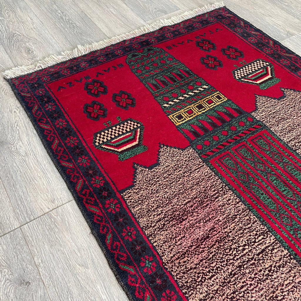 150 x 87 cm | Afghan Herati Baluch Rug (Old 1980)