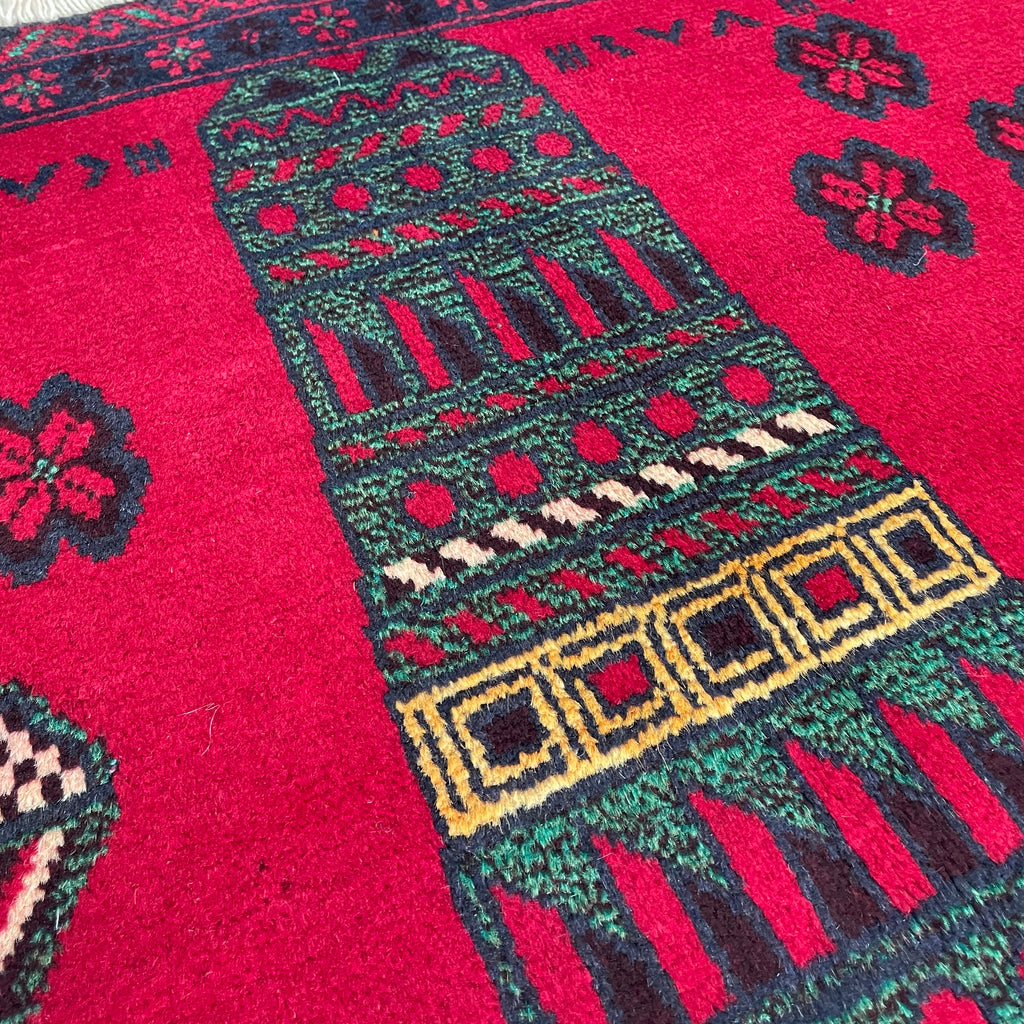 150 x 87 cm | Afghan Herati Baluch Rug (Old 1980)