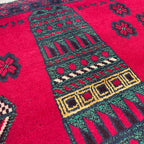 150 x 87 cm | Afghan Herati Baluch Rug (Old 1980) - Khorasan Rugs