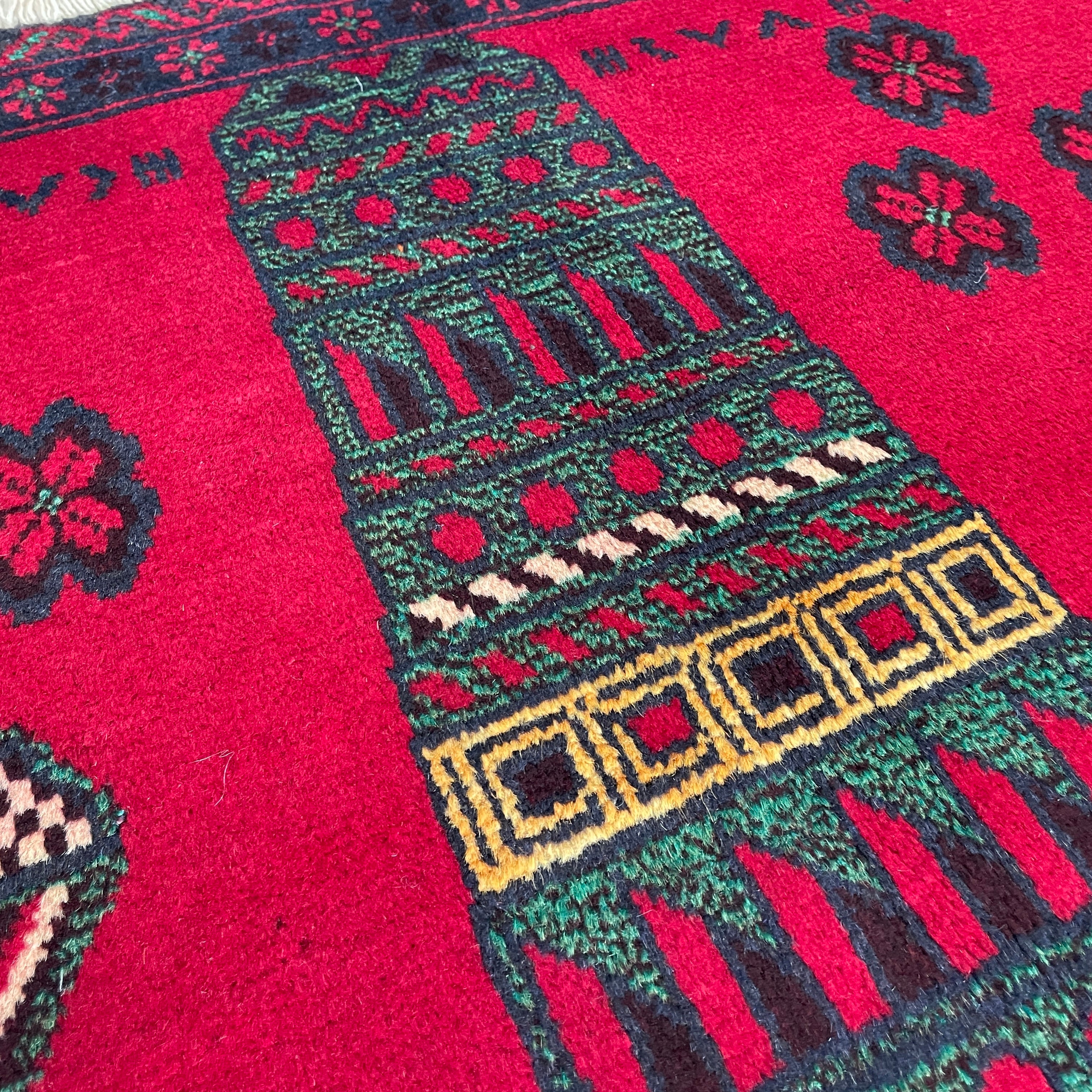 150 x 87 cm | Afghan Herati Baluch Rug (Old 1980) - Khorasan Rugs