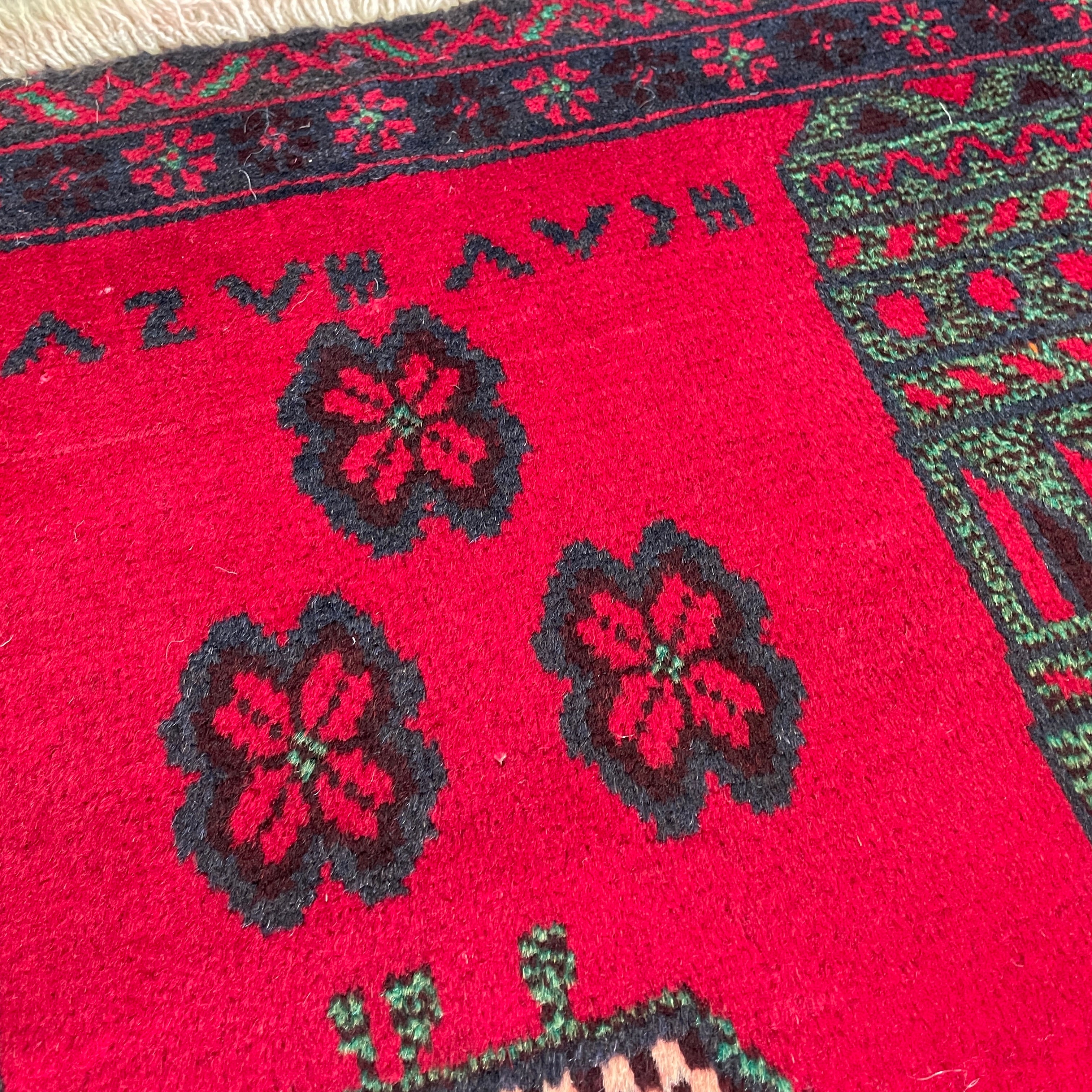 150 x 87 cm | Afghan Herati Baluch Rug (Old 1980) - Khorasan Rugs