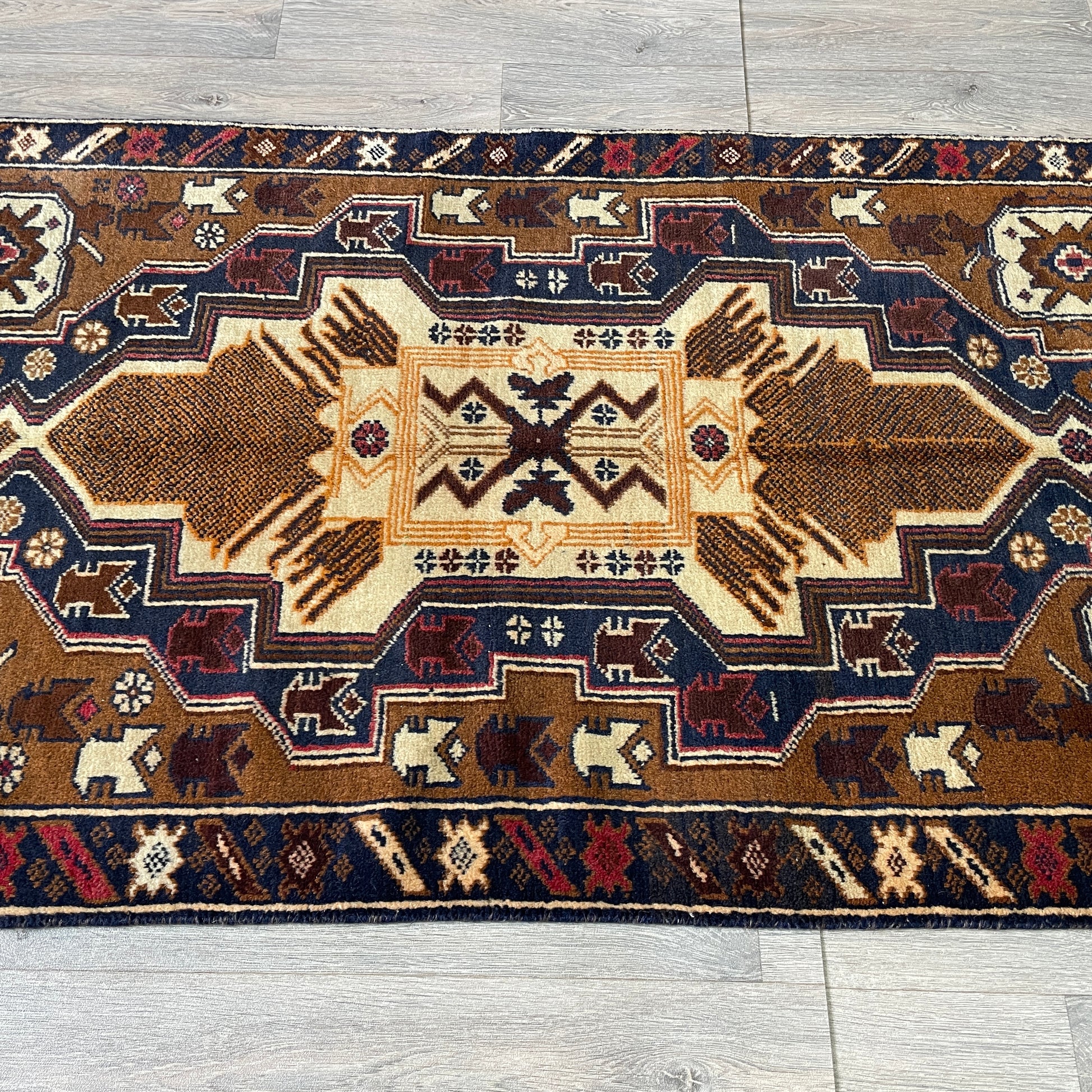 157 x 85 cm | Afghan Herati Baluch Rug (Old 1980)