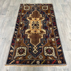 157 x 85 cm | Afghan Herati Baluch Rug (Old 1980) - Khorasan Rugs