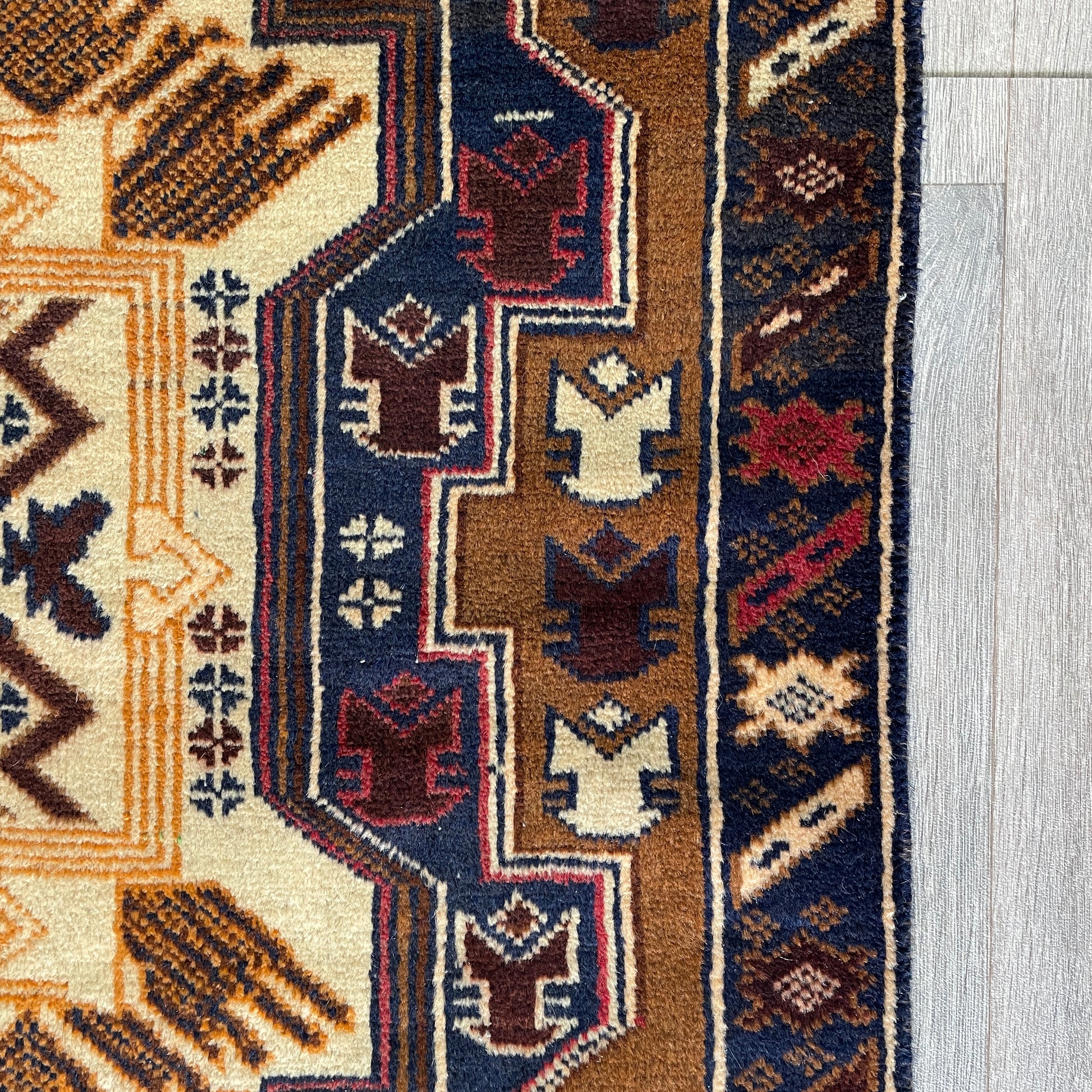 157 x 85 cm | Afghan Herati Baluch Rug (Old 1980)