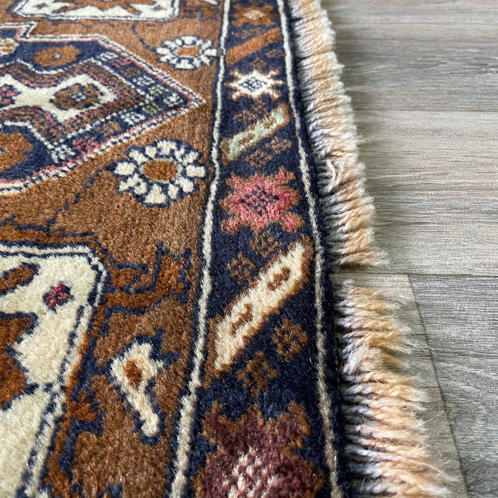 157 x 85 cm | Afghan Herati Baluch Rug (Old 1980) - Khorasan Rugs