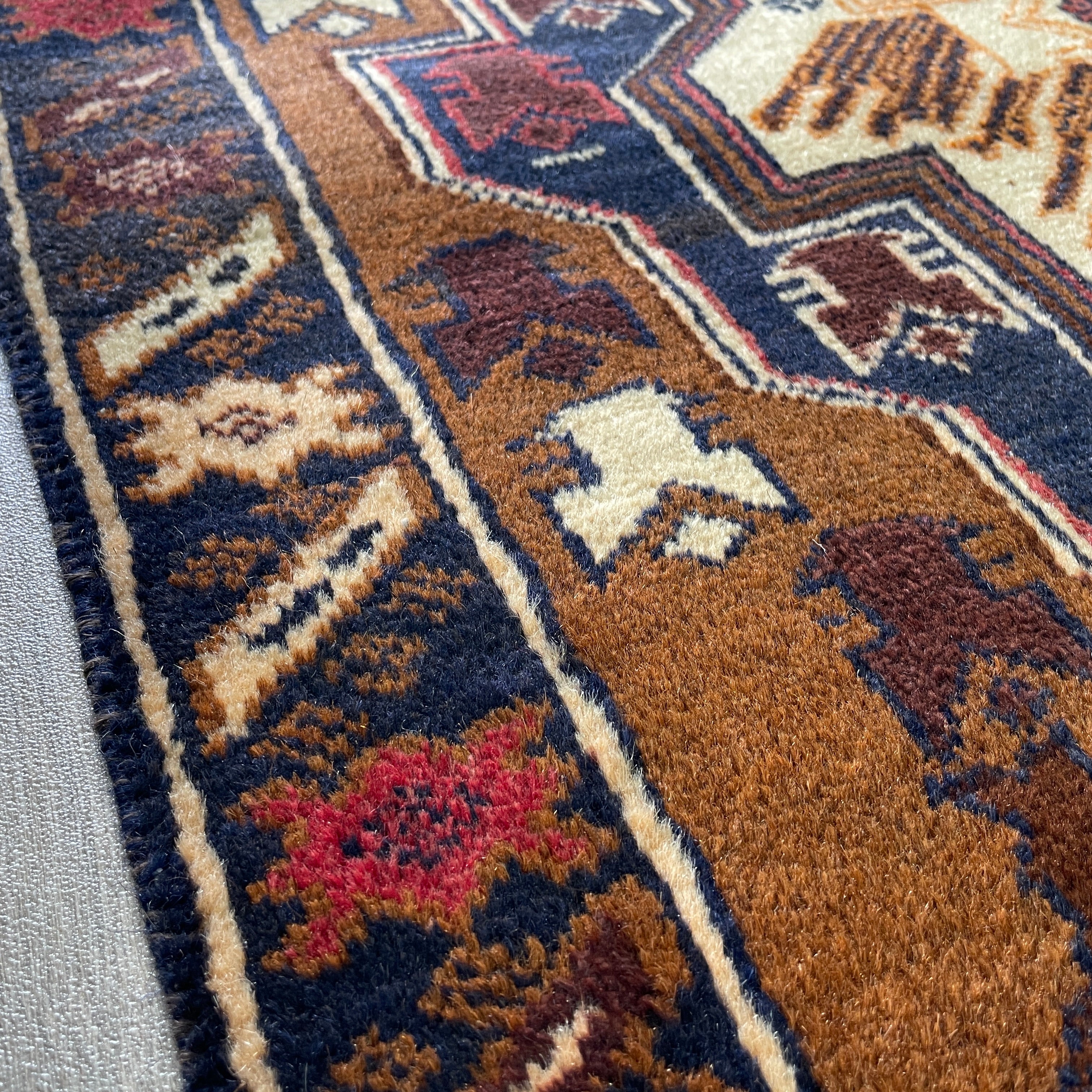 157 x 85 cm | Afghan Herati Baluch Rug (Old 1980) - Khorasan Rugs