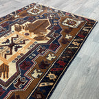 157 x 85 cm | Afghan Herati Baluch Rug (Old 1980) - Khorasan Rugs