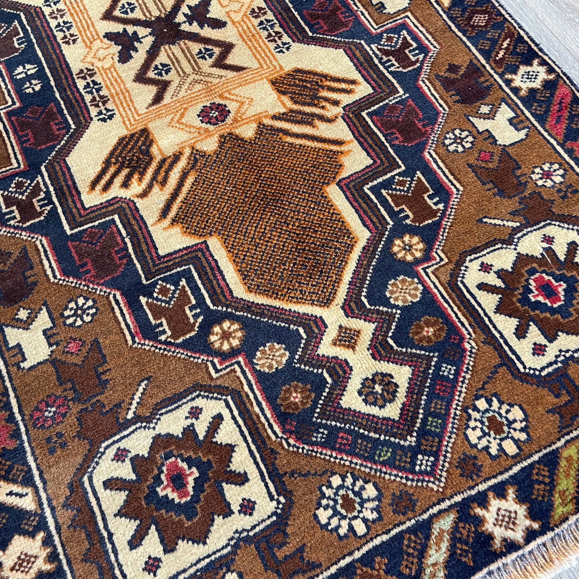 157 x 85 cm | Afghan Herati Baluch Rug (Old 1980)