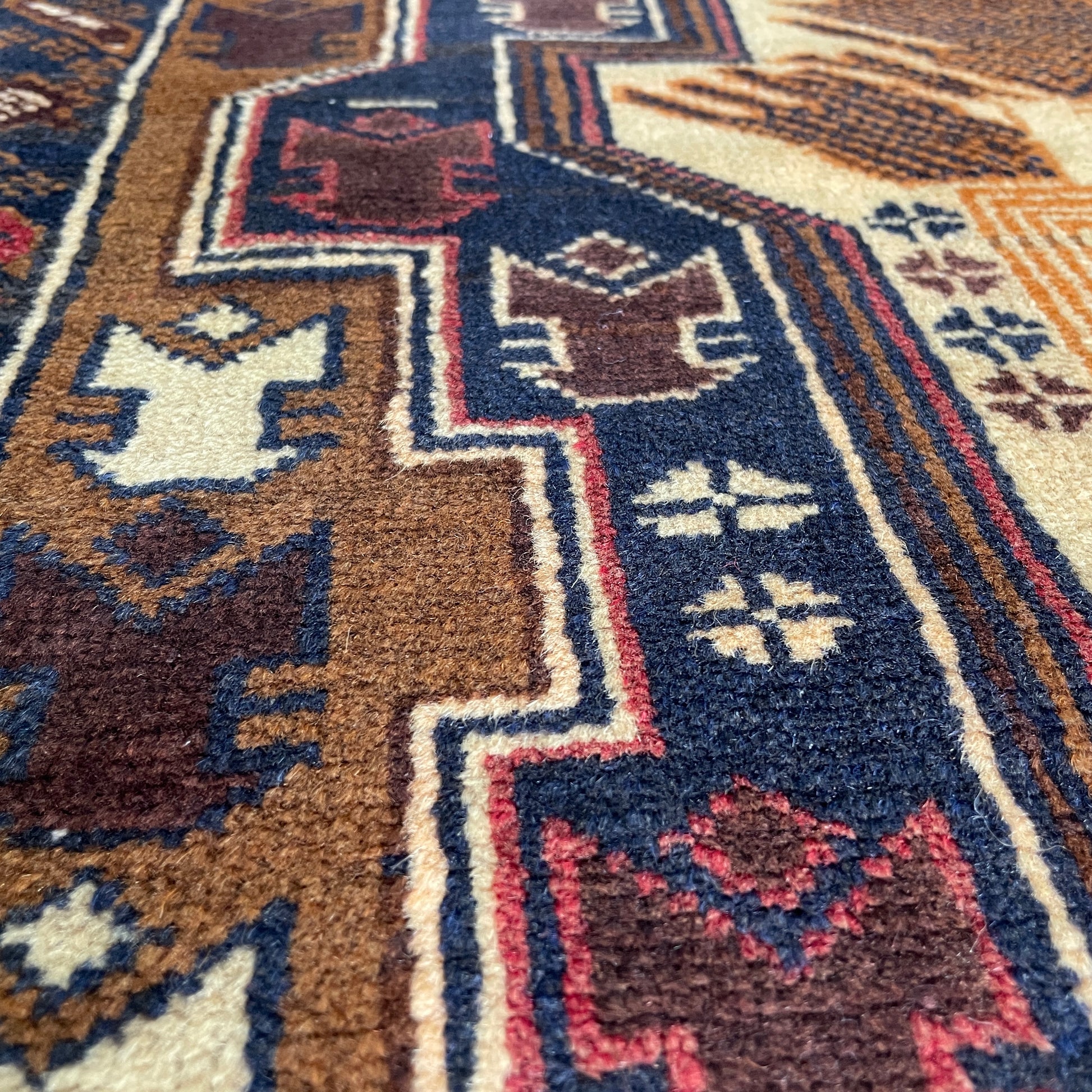 157 x 85 cm | Afghan Herati Baluch Rug (Old 1980)