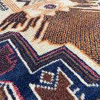 157 x 85 cm | Afghan Herati Baluch Rug (Old 1980) - Khorasan Rugs