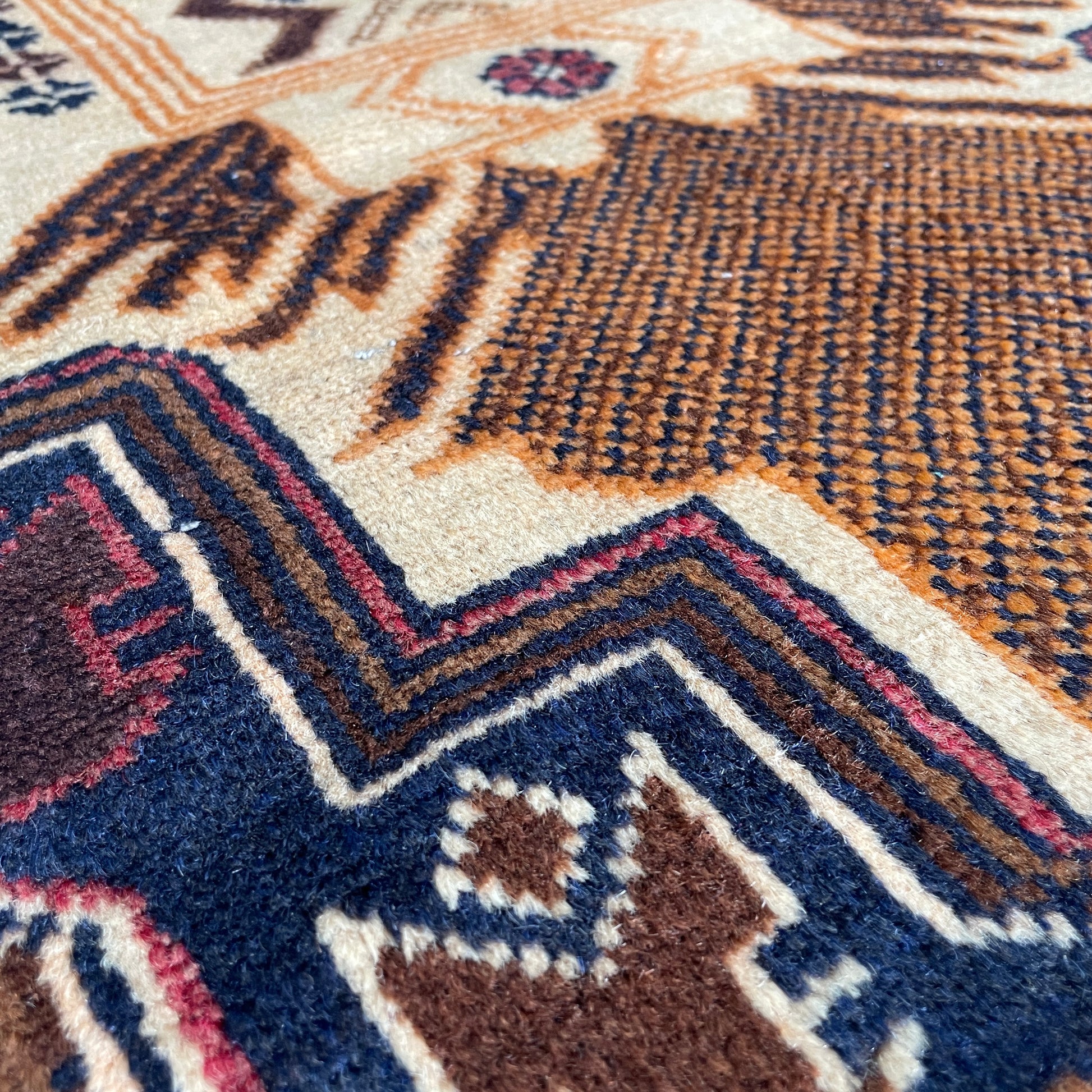 157 x 85 cm | Afghan Herati Baluch Rug (Old 1980)