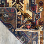 157 x 85 cm | Afghan Herati Baluch Rug (Old 1980) - Khorasan Rugs
