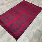 154 x 91 cm | Afghan Ersari Baluch Rug (Old 1980) - Khorasan Rugs