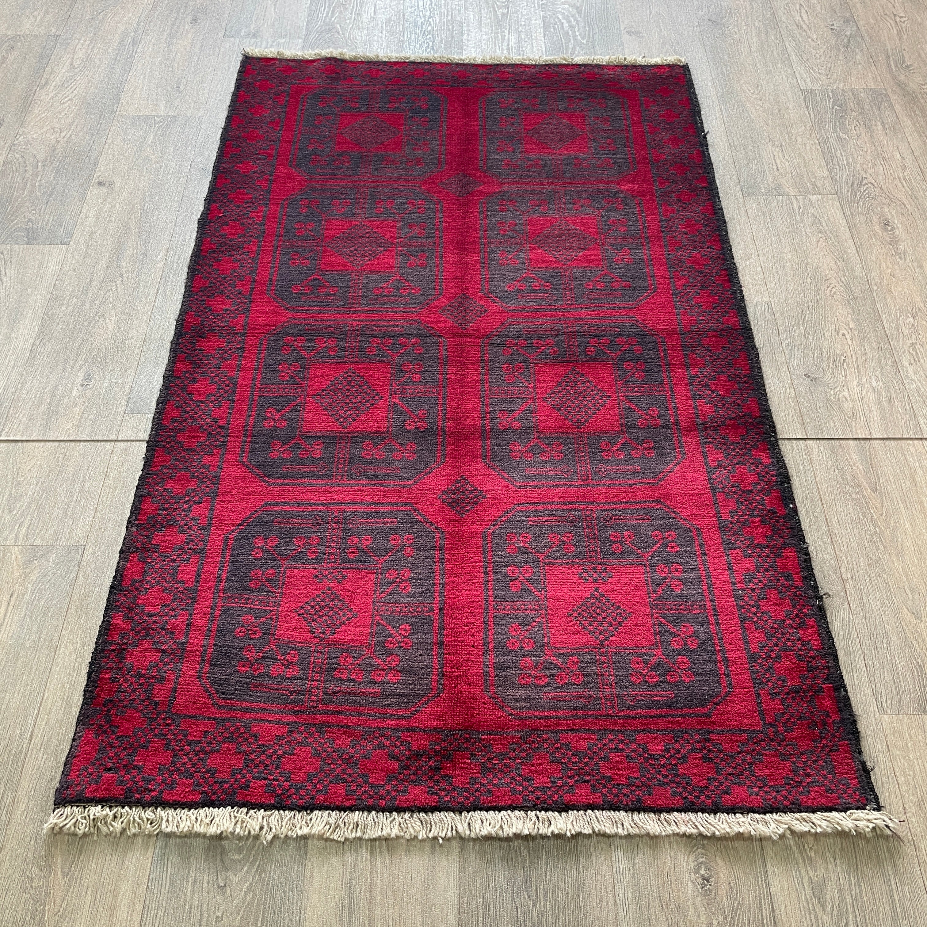 154 x 91 cm | Afghan Ersari Baluch Rug (Old 1980) - Khorasan Rugs
