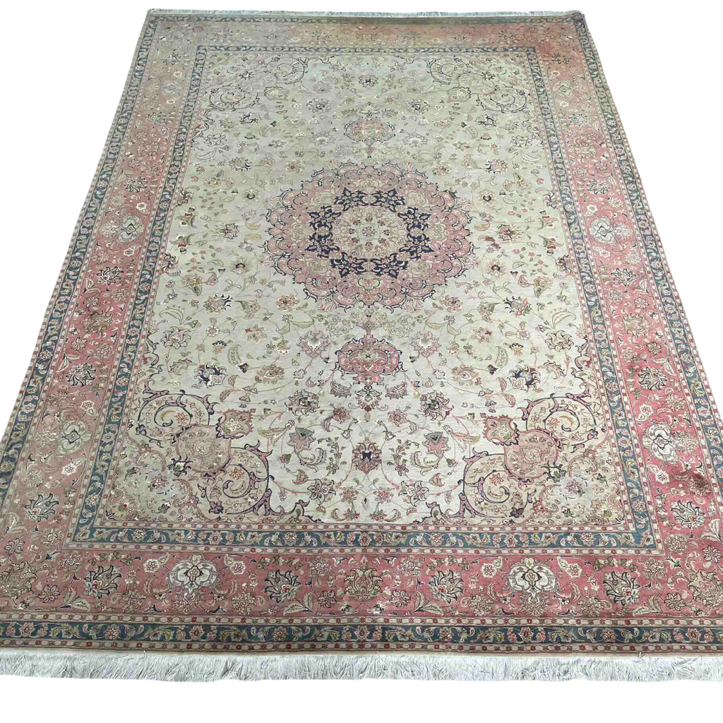 Old Persian Tabriz Rug c. 1960 (Silk)