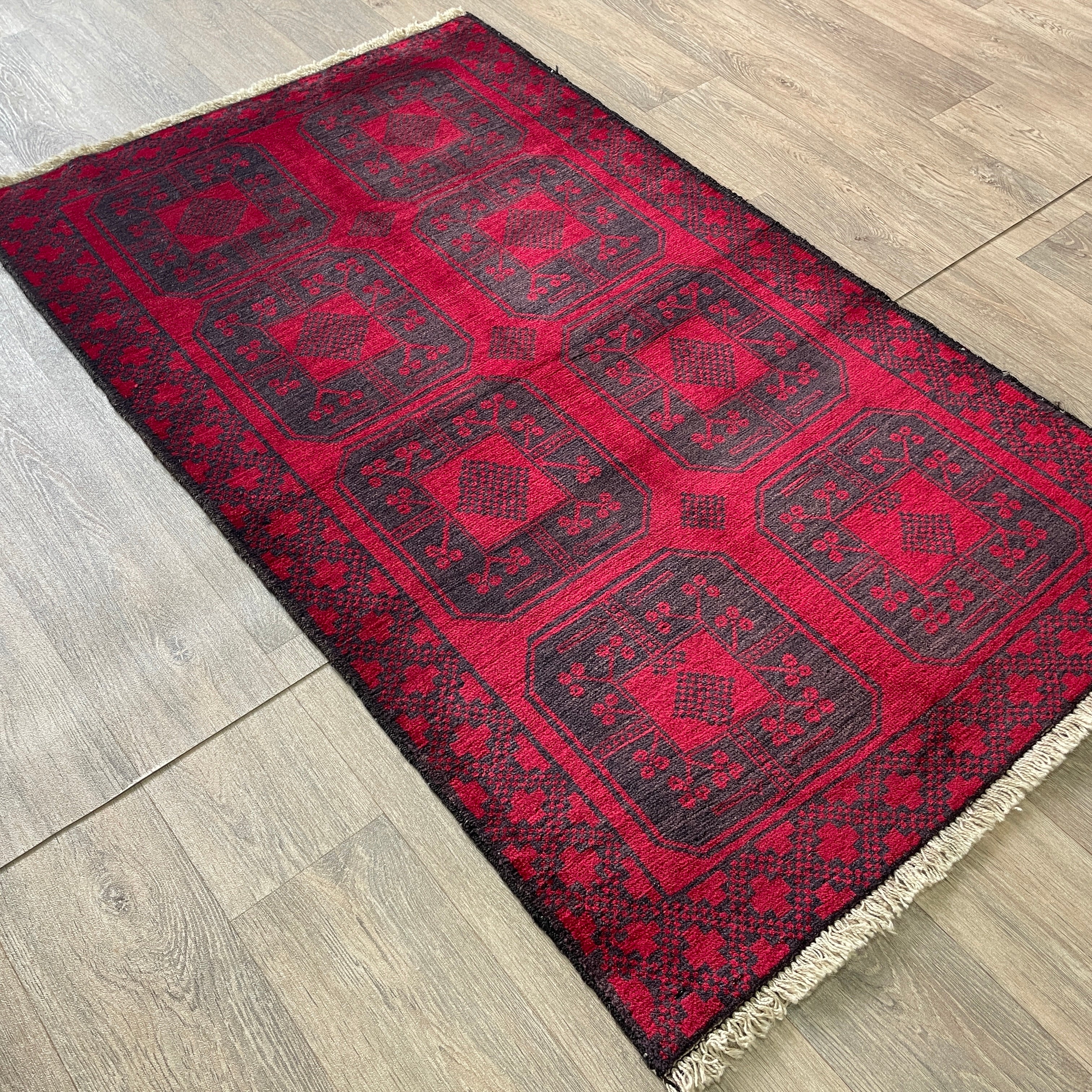 154 x 91 cm | Afghan Ersari Baluch Rug (Old 1980) - Khorasan Rugs