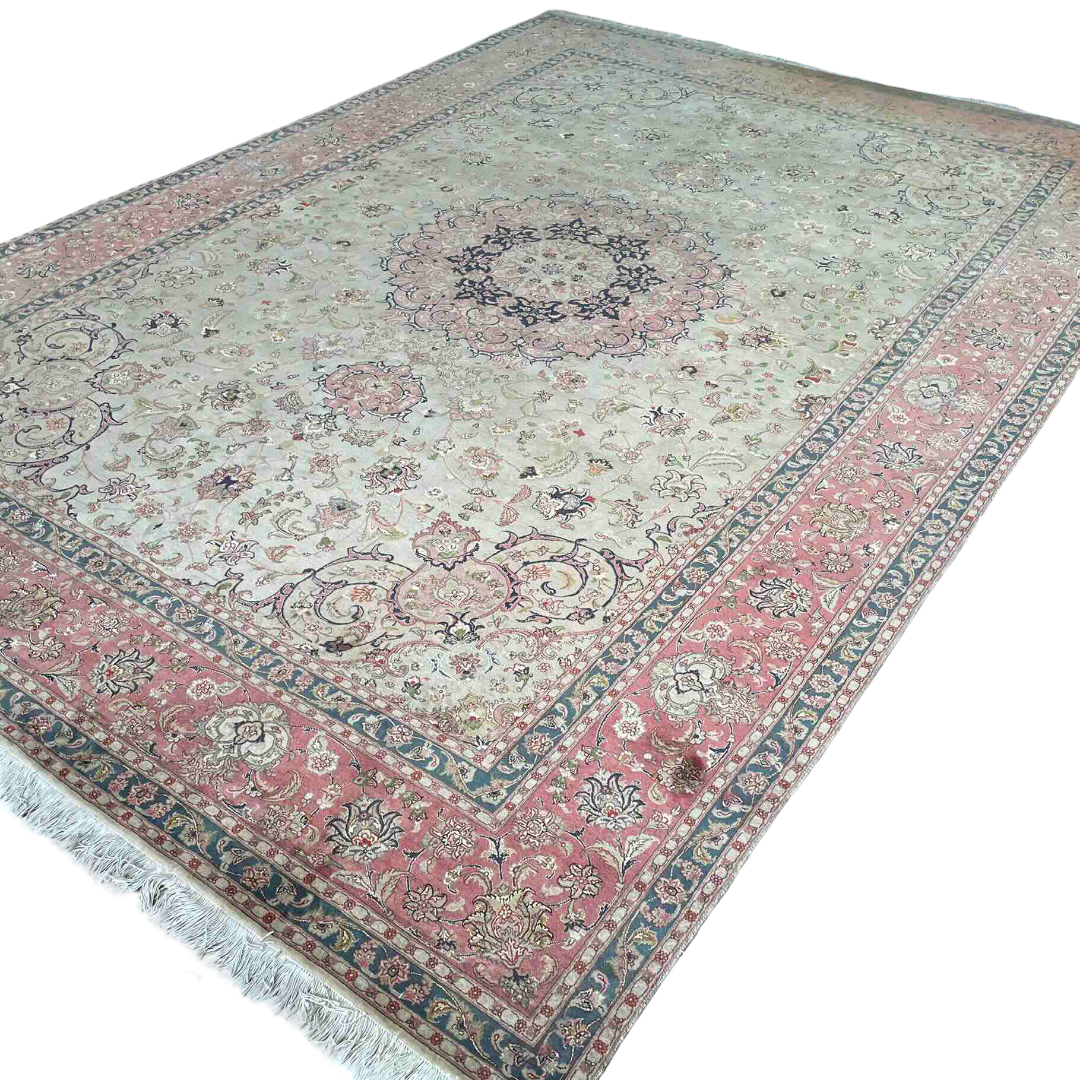 Old Persian Tabriz Rug c. 1960 (Silk)