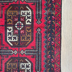 153 x 86 cm | Afghan Herati Baluch Rug (Old 1980) - Khorasan Rugs